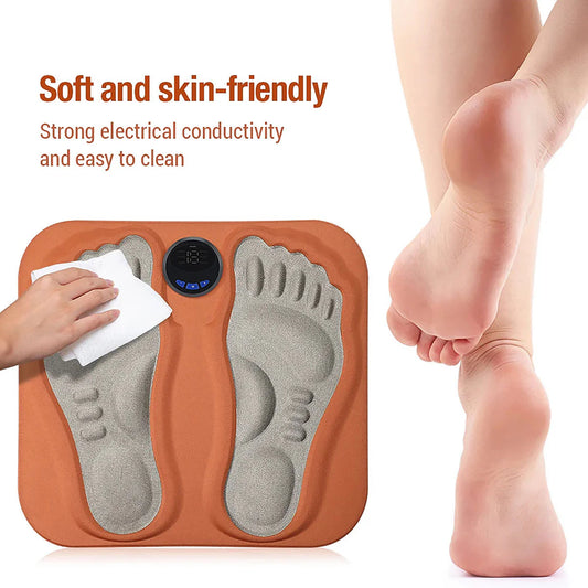 Tapis de Massage Électrique pour Pieds - Stimulation Musculaire et Vibration Rechargeable